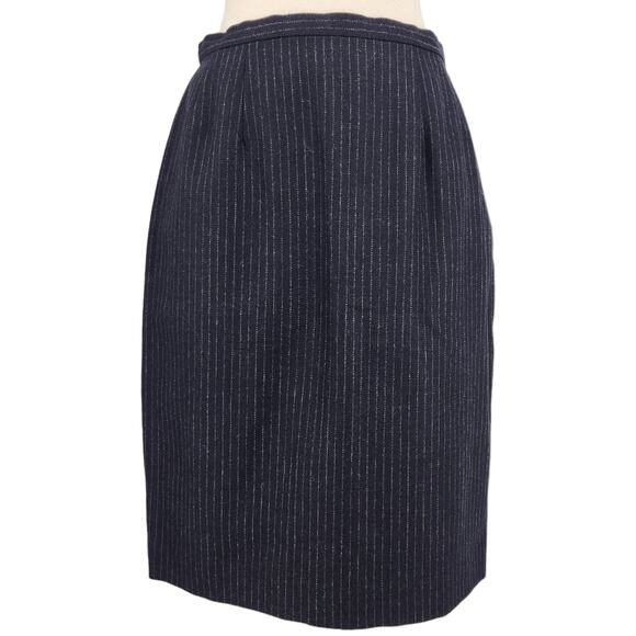 Vintage Zion New York Italian Wool Pinstripe Suit Asymmetrical lines Size 6 - Picture 11 of 12